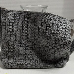 Talbots Silver Textured Shoulder Bag